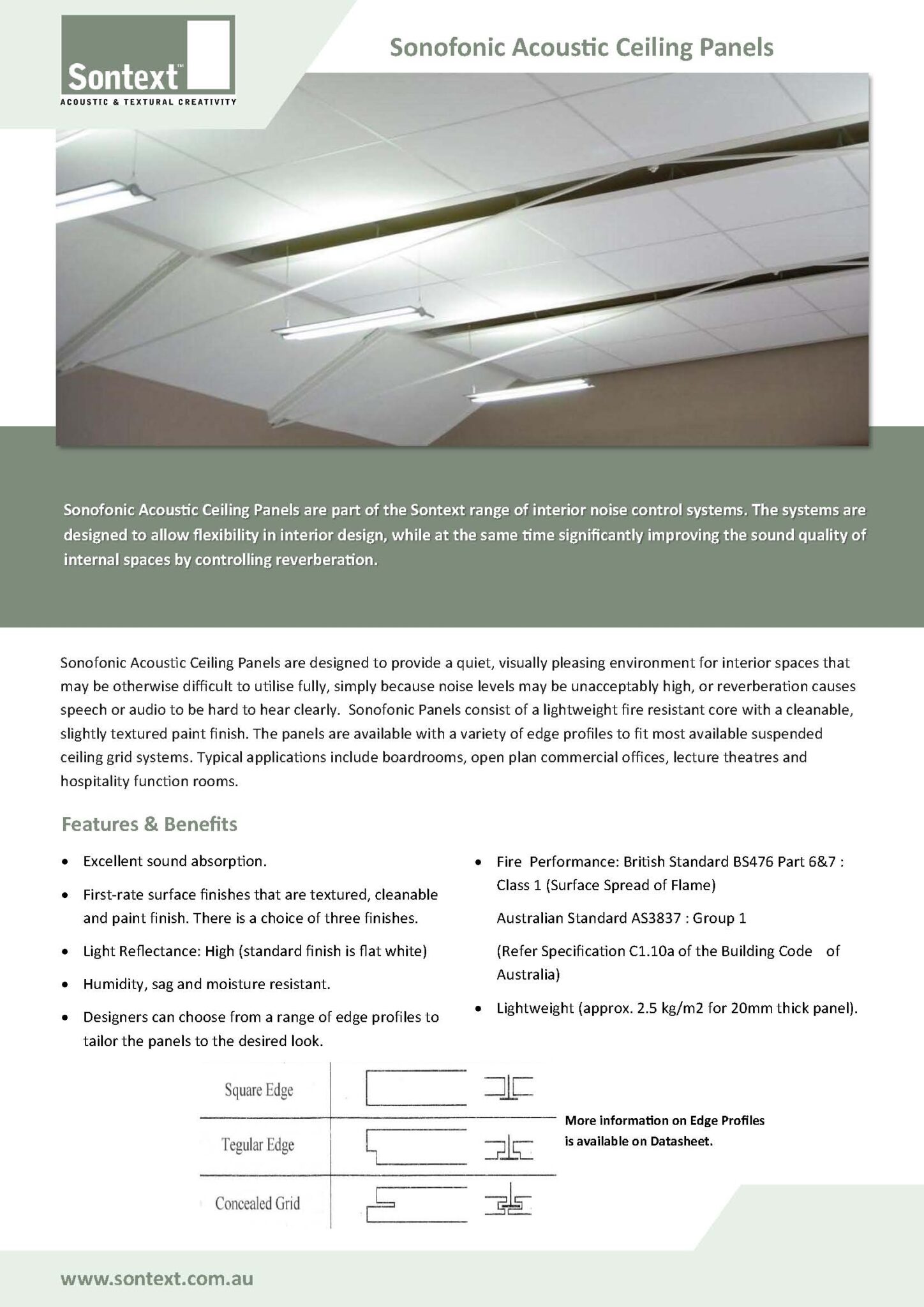 Sonofonic Acoustic Ceiling Panels - Acoustic Panels By Sontext